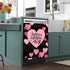Valentine's Day Magnetic Dishwasher Cover, Self Adhesive Love Refrigerator Decal, Decorative Kitchen Panel 23"x26"
