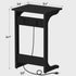 2 TB01BK044 TUTOTAK C Shaped End Table with Charging Station, Side Table, Couch Table for Small Spaces, Tv Tray Table