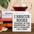 NKBINLILI I Rescue Books Library Bookshelf Wood Box Decor Accessories Sign, Bookish Wooden Box Sign Decor, Book Lovers