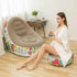 4-inch Bean Bag Chair, Foldable Flocking Inflatable Sofa, Outdoor Living Room Ultra Soft Lazy Sofa Couch Bean Bag Chair