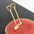 2piece Gold Shovel Shape Spoons- Stainless Steel Spoon Long Handle Coffee Ice Cream Afternoon Teaspoon for Home Kitchen