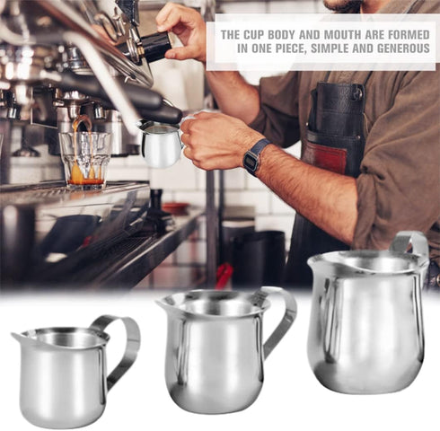 Rolin Roly 240ML Milk Frothing Pitcher, Stainless Steel Small Bell-Shaped Creamer Jug for Barista