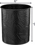 Monarch Abode 49177 Metal Handcrafted Floral Embossed Caddy, Kitchen Interior Organizer for Utensils, Crock for Cooking Utensils, Multipurpose, Large Utensil Holder, Matte Black