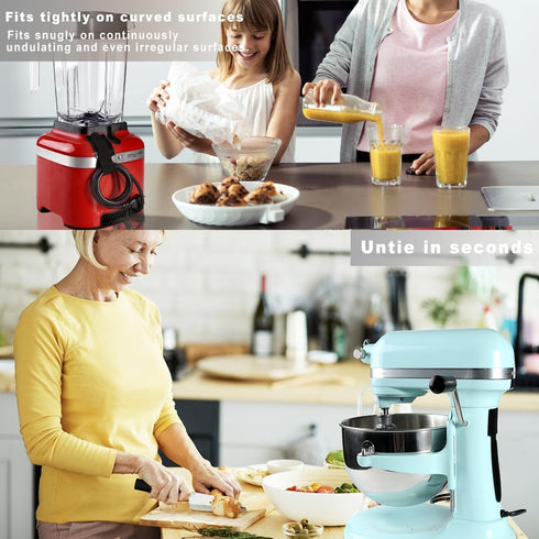 Stick On Cord Holder and Keeper - Cord Organizer for Kitchen Appliances - Upgraded Cord Wrapper and Bundler for Countertop Storage - Perfect Kitchen Gadgets and Appliance Accessories
