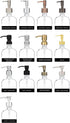 Rail19 Moon Round Recycled Glass Soap Dispenser with Metal Pump, 8.5oz, Brass