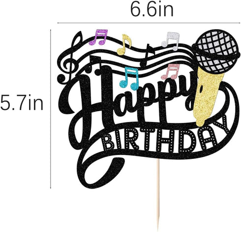 Music Birthday Cake DecorationHost Music Cake Decor Karaoke Musical Theme Cake DecorationMusician Party Birthday party