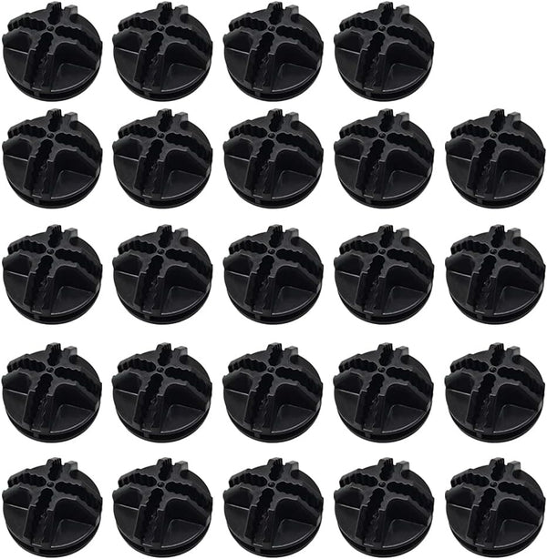 Wire Cube Connectors for Wire Grid Cube Storage Organizer, Black - 24 Pack Modular Closet Connector