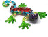 ZOOCRAFT Glass Blue Gecko Figurine, Miniature Hand Blown Lampwork Lizard Statue Gift Decor, 2.0 x 3.6 x 0.7