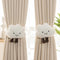 Gzcvba 2PACK Snap-Fit Cartoon Cloud Curtain Tiebacks Hook Holdbacks Cute Curtain Holdbacks Rope