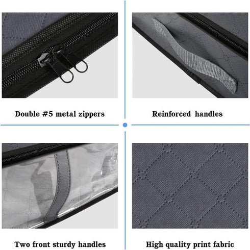 StorageRight Storage Bins, Foldable Blanket Storage Bags, Under Bed Containers for Organizing Clothing, Bedroom, 2-Pack