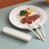 M&F 4 Pack Portable Utensils Set with Case, Reusable Wheat Straw Cutlery for Kids and Adults, Fork Spoon Cutter