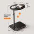 TV Tray Table with Infinite Adjustable Height - C-Shaped Sofa End Side Table for Snack Laptop Desk Small Spaces (Black)