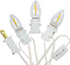 3 Base C7 String Bulbs Christmas Village Light Accessory Cord with 3