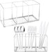 Rainmae 2Pack Acrylic Cutlery Storage Organizer, Plastic Utensil Holder for Kitchen Countertop Organization