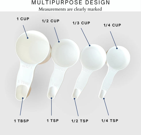 Storage Theory 2-in-1 Measuring Cups & Spoons Set - Space-Saving Nesting Kitchen Gadget for Baking, Cooking & Coffee