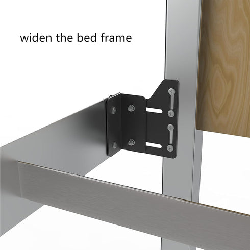 2 PCS Heavy Duty Bed Frame Brackets Adapter for Headboard, Queen Bed Modification Kit with Hardware