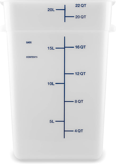 Carlisle FoodService Products Squares Square Food Storage Container, Stackable Design for Catering, 22 Quarts
