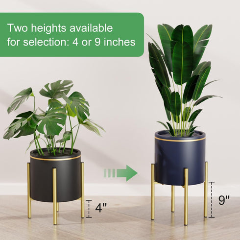 8 12 Inches, H HOMEXIN Adjustable Plant Stand Indoor, Metal Plant Stand to Single Floor Plant Pot Stand Mid Century