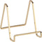 TRIPAR Square Metal Wire Stand, Brass Finish, 4-Inch Depth Tabletop Easel for Books, Plates, Photos & More