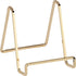 TRIPAR Square Metal Wire Stand, Brass Finish, 4-Inch Depth Tabletop Easel for Books, Plates, Photos & More