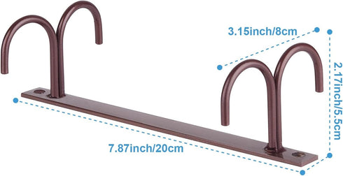 FOMANSH 12 Mug Rack Under Cabinet - Coffee Cup Holder, Mugs Hooks Under Shelf, Display Hanging Cups Drying Hook for Bar