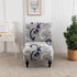 2PCS Armless Accent Chair Covers - Soft Printed Slipcovers for Slipper Chairs in Living and Dining Room