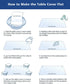 2Pcs 22 Inch PVC Tablecloth Round Clear Plastic Dining Table Protector Cover Waterproof Easy Clean Transparent Desktop