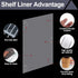 Kathfly Wire Shelf Liner, Waterproof Non-Adhesive Covers for Refrigerator Pantry, 10 Feet Roll (16 Inch Wide)