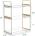 Bathroom Countertop Organizer, Gold 3 Tier Acrylic Vanity Tray Shelf for Skincare, Makeup, Lotion, Perfume, Spice