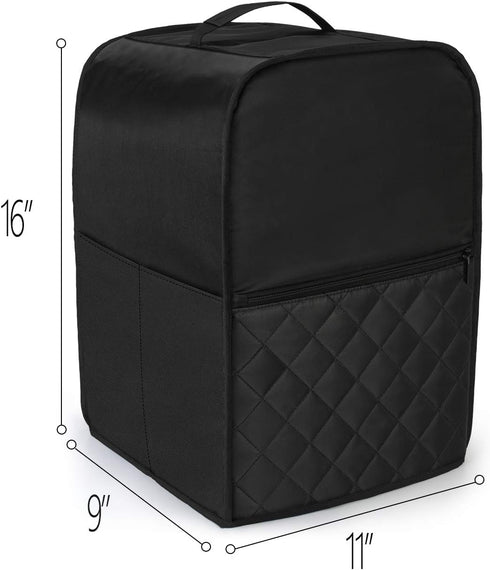 Luxja Food Processor Cover for Cuisinart and Hamilton Beach 10-14 Cup Processor, Dust Cover with Accessories Pockets,