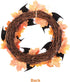 Orgrimmar 10” Halloween Maple Wreath Garland, Artificial Maple Leaf Bats Vines Door Hanging for Halloween Party and