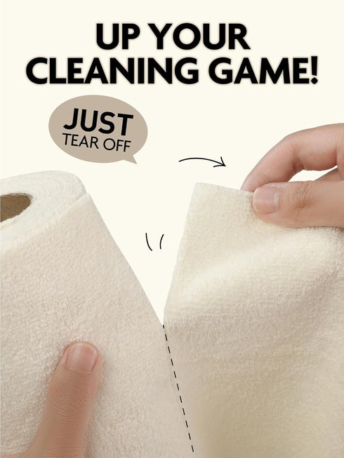 40 10'' 10'', (2 Fantasticlean Tear-Away Dish Cloth - Sheets - by Reusable Washable Kitchen Towel Rolls, Super