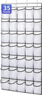 35 Pockets Over the Door Shoe Organizer, Hanging Storage Bag with 35 Mesh Pockets and 4 Metal Hooks