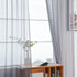SpaceDresser Sheer Voile Window Treatment - Rod Pocket Curtain Panels for Kitchen, Bedroom, Living Room, Grey, 52 W x