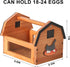 ZSHLXM Countertop. Egg Basket for Gathering Fresh Eggs, Farmhouse Egg Collecting Basket, Wood Chicken Egg Basket Brown