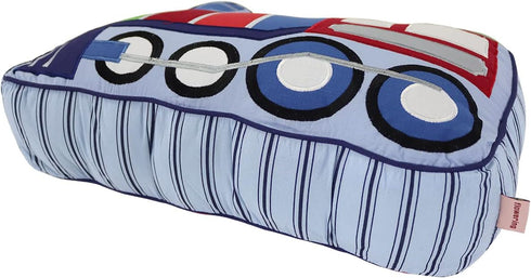 Quilted Train Shaped Pillow - Decorative Kids Pillow for Boys' Rooms