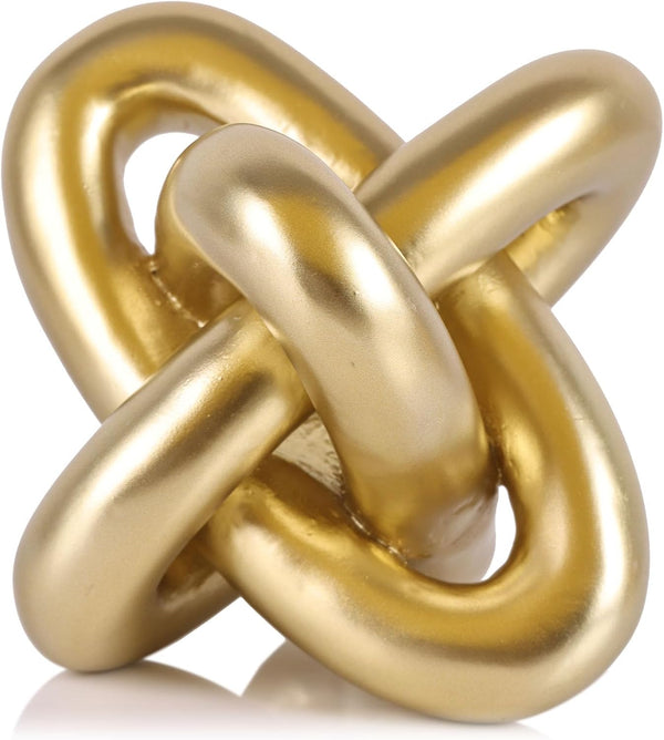 XMGZQ Gold Knot Decor for Coffee Table Book,Chain Link Living Room Decor