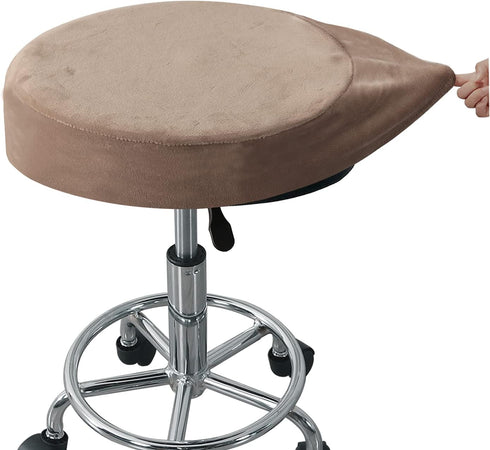 GAMUKAI 2 Pack 16"-18", Counter, Round Bar Stool Covers Stretchable Round Vanity Stool Cover, Fits Diameter Elastic Hem