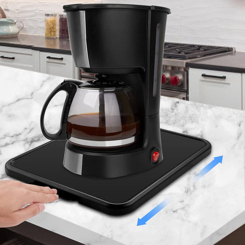 Kitchen Appliance Sliding Tray - Coffee Maker Rolling Tray for Kitchenaid Mixer, Toaster, Blender Storage (Steel)