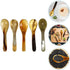 Uonlytech 5Pcs Buffalo Horn Caviar Spoons - Small Dessert & Coffee Spoons for Kitchen Flatware