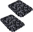 Yolife Pebble Sink Mats - PVC Sink Saddle Protectors for Stainless Steel Sink, 2 Pack (Black), 15.8inch x 12inch