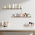 6 Pack 15" Dezzer Acrylic Shelves for Wall, Acrylic Floating Shelves for Bathroom Bedroom, Invisible Bookshelf Wall