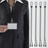 UPSTORE 3PCS 35.4'' Black Adjustable Elderly/Adult/Baby/Toddler Napkin Fixing Clip Dental Bib Clasp Holder Lanyard Neck