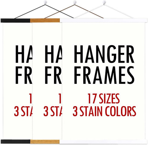 Ywlake Magnetic Poster Hanger, 14x22, 14x20, 14x24 Wooden Frame for Map & Artwork
