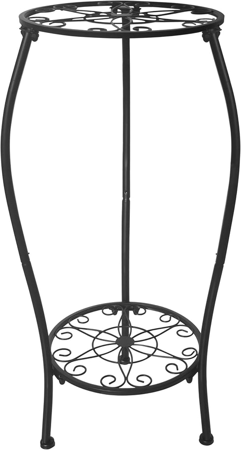 NOAMOO Metal Plant Stand 2 Tier Indoor Outdoor, Tall Flower Pot Shelf Rustproof