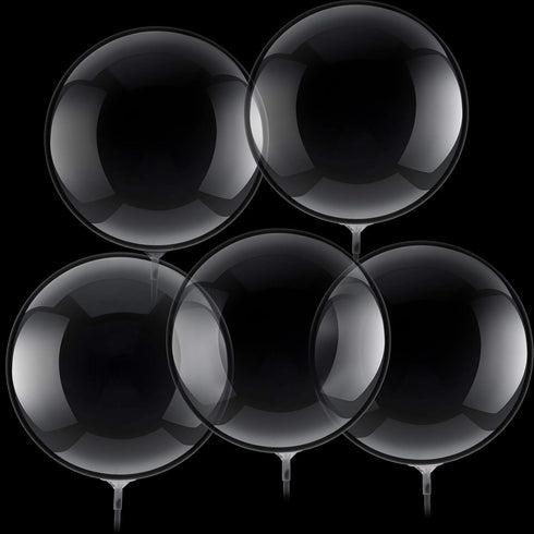 Sumind 30 Pieces Bubble Transparent Bobo Balloons, Crystal Clear Balloons for Birthday Party, Christmas, 18 Inches