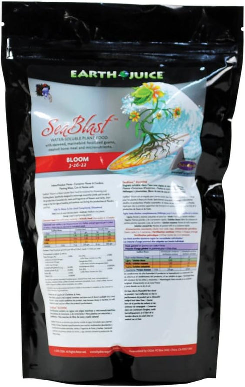 HydroOrganics HOH35102 Earth Juice Seablast 3-26-22 Bloom , 2-Pound