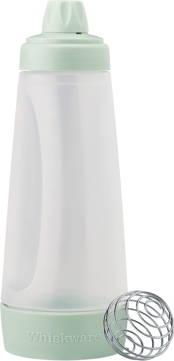 Whiskware Pancake Batter Bottle with BlenderBall Wire Whisk, Dispenser Bottle for Baking Pancakes, Cupcakes, Muffins