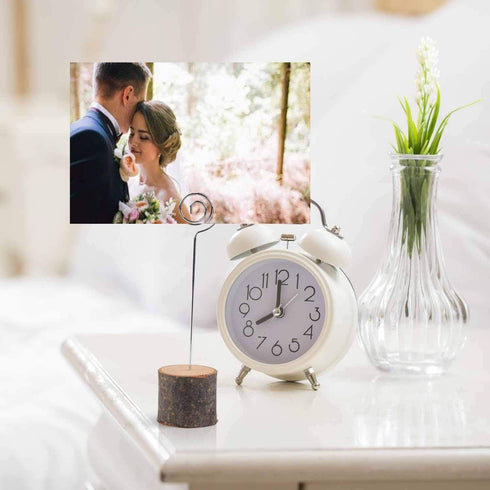 20Pcs Premium Wood Place Card Holders with 30 Pcs Kraft Place Cards - Memo Holder, Table Number Stands for Wedding