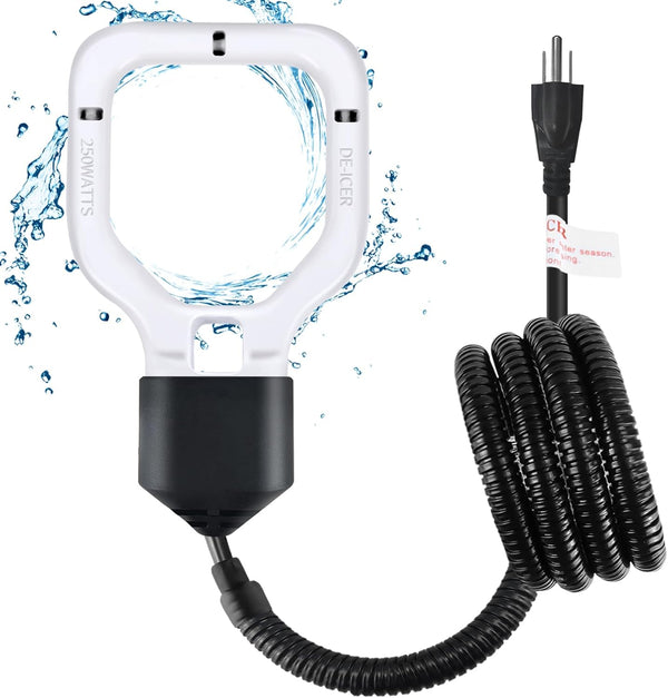 250 Watt Bird Bath Heater, Cast Aluminum Submergible Farm De-Icer Thermostatic Control